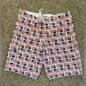 LOWEST PRICE Worn Once Old Navy size M men’s American flag swim trunks